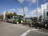 Protestas de agricultores en Mercabarna.