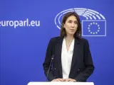 Valerie Hayer, durante una rueda de prensa en Estrasburgo.