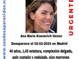Ana María Knezevich en una imagen de SOS Desaparecidos.