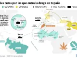 Estas son las principales rutas por las que entra la droga en Espa&ntilde;a.