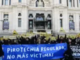 Manifestación contra la mascletá en Madrid.