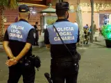 Agentes de la Policía Local en Santa Cruz de Tenerife.