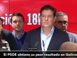 Jos&eacute; Ram&oacute;n G&oacute;mez Besteiro comparece para valorar los resultados del PSOE en Galicia.
