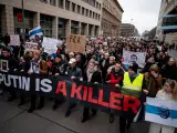 Manifestación en recuerdo de Alexei Navalni en Berlín.