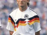 GERMANY - UNSPECIFIED: Andreas Brehme of Germany looks on during the UEFA European Championship 1988. Germany (Photo by Alessandro Sabattini/Getty Images)