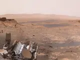 Panorama de Marte desde el rover Curiosity.