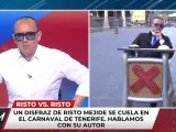 Risto Mejide habla con su imitador del Carnaval de Santa Cruz de Tenerife desde 'Todo es mentira'.