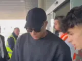 Kylian Mbappé, en el aeropuerto de Barcelona.