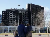 Edificio incendiado Valencia.