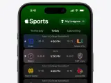 Así es la interfaz de la aplicación móvil Apple Sports.