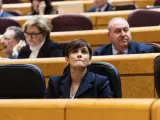 La ministra de Vivienda y Agenda Urbana, Isabel Rodr&iacute;guez, durante una sesi&oacute;n plenaria en el Senado