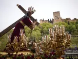 Procesión del Via Crucis en la Semana Santa de Granada 2023.