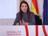 La portavoz del Gobierno valenciano y consellera de Hacienda, Ruth Merino, este martes.