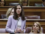 La diputada de Podemos Ione Belarra interviene en la sesión de control al Gobierno, este miércoles en el Congreso.