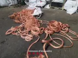 Los cables de cobre robados en Lleida.