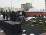 Todo preparado en el cementerio Borisov, en Moscú, donde será enterrado Navalni.