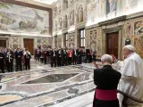 El papa Francisco este sábado durante una audiencia en el Vaticano.