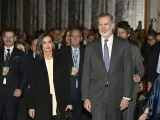 Felipe VI y Letizia, durante la inauguración de ARCO 2024.