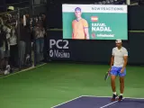 Rafa Nadal, durante los entrenamientos del Indian Wells, el 5 de marzo de 2024 en EE UU.