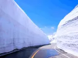 Ruta de los muros de nieve en Japón.