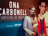 Ona Carbonell, mientras estaba embarazada en 2022, durante la presentación de su documental.