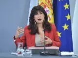 La ministra de Igualdad, Ana Redondo, durante una rueda de prensa posterior a la reunión de un Consejo de Ministros extraordinario con motivo del 8M.