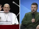 Papa Francisco y Volodímir Zelenski.