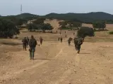 Unidades de la Brigada 'Guzmán el Bueno' X realizando una marcha táctica.