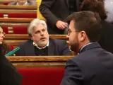 Batet y Aragonès, en el Parlament.