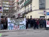 Manifestacion por el desalojo de 'La Ferro', un edificio okupado donde se realizan actividades de caracter social.