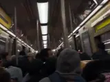 El momento del pánico en el metro de Nueva York.