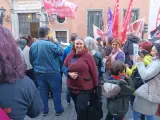 Mar&iacute;a Torres, durante una manifestaci&oacute;n por la consolidaci&oacute;n de los interinos el pasado jueves en Madrid.
