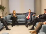 Reunión entre Santos Cerdán y Puigdemont.