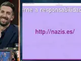 David Broncano, en 'La Resistencia', con el dominio 'nazis.es'.