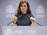 La ministra de Sanidad, Mónica García, ofrece una rueda de prensa, en el Ministerio de Sanidad, a 22 de marzo de 2024, en Madrid (España).