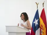 La presidenta de la Comunidad de Madrid, Isabel Díaz Ayuso en Chile.