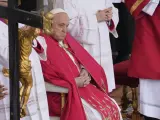 El papa Francisco preside la misa del Domingo de Ramos en el Vaticano.