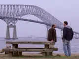 El puente Francis Scott Key de Baltimore en una escena de 'The Wire'.