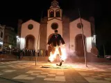 Enríquez Negreira, como Judas quemado en Valsequillo, Gran Canaria.