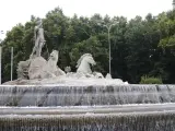 La Fuente de Neptuno en el Paseo del Prado.
