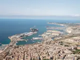 Vista a&eacute;rea del Puerto de Tarragona.