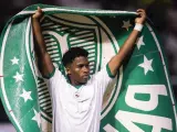 Endrick celebra el pase a la final del Palmeiras.