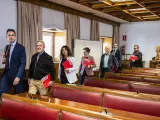 Los vocales del PSOE en la Comisión de Investigación sobre el 'caso Koldo' en el Senado. EFE/ Fernando Villar