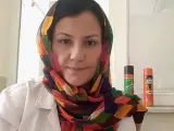 Karima Azam, activista por los derechos de las mujeres que ha sido encarcelada por los talibanes varias veces.
