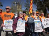 Protesta de la Marea Pensionista de Cataluña en la Plaza Universidad de Barcelona.