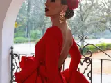 Rocío Osorno, vestida de flamenca