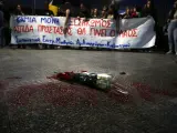 Protestas en Atenas ante el asesinato de la joven.