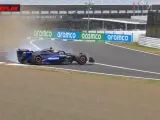 El accidente de Logan Sargeant en el GP de Japón.