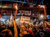 Protesta en Israel contra la gestión de Benjamin Netanyahu.