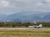 Aviones caza en la base aérea de Son Sant Joan.